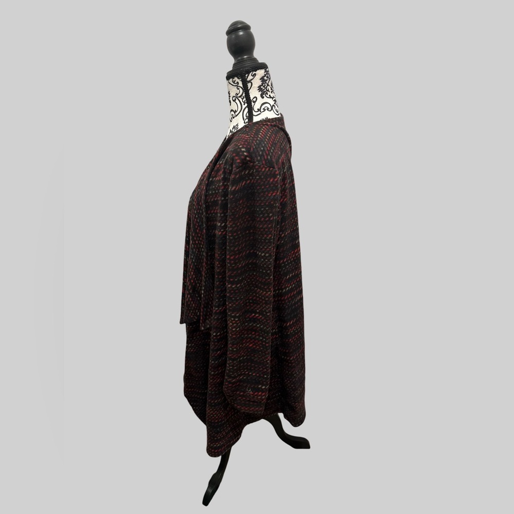Elegant Women's Sweater WRAP  Black and Red L - Picture 8 of 10